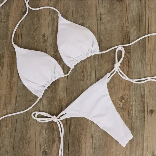 Summer Bikini Set Introducing this stylish Brazilian Swimsuit, designed to bring out your inner confidence and showcase your beauty. This bikini set is crafted with meticulous attention to detail, ensuring a perfect fit and irresistible appeal. With Pad: