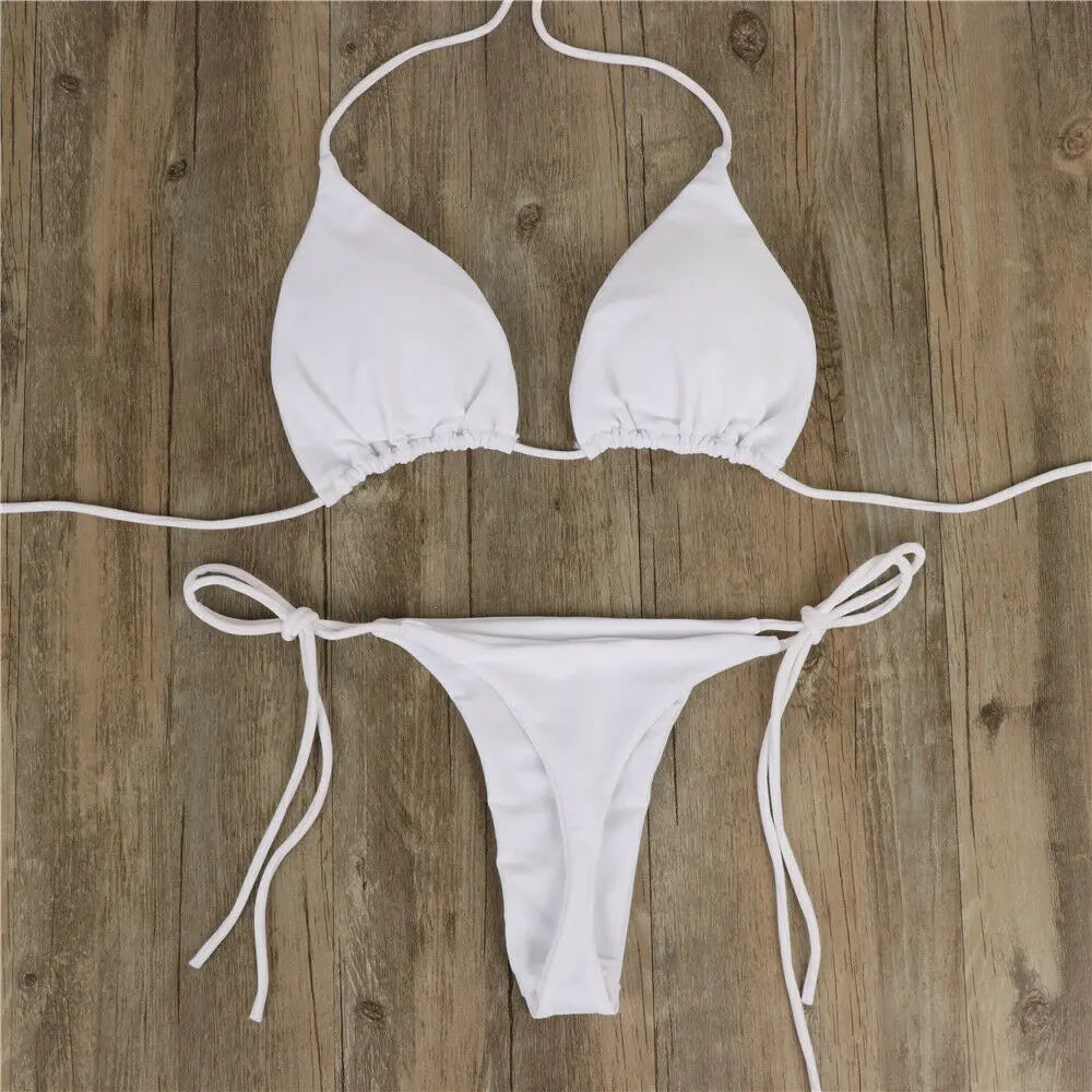 Summer Bikini Set Introducing this stylish Brazilian Swimsuit, designed to bring out your inner confidence and showcase your beauty. This bikini set is crafted with meticulous attention to detail, ensuring a perfect fit and irresistible appeal. With Pad: