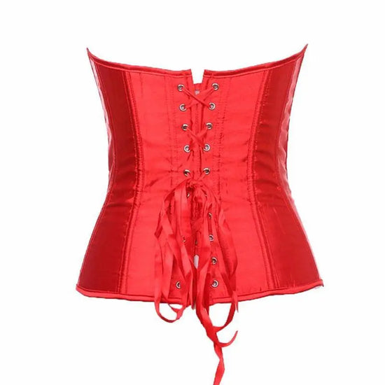 Overbust Bustier/Corset Top This Overbust Bustier/Corset Top is designed to provide a perfect fit and a comfortable feel. With its strong yet flexible construction, this corset helps create a slim, hourglass silhouette. The top features boning to ensure t